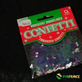 Confettis de table flocons de neige violet