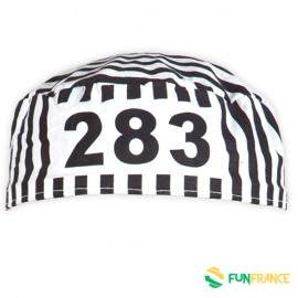 Chapeau de prisonnier noir et blanc