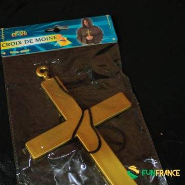 FUNFRANCE - Articles de fête et produits Hi-Tech : Croix de moine plastique doré 20 x 12,5cm - 1.791667€ - Croix de moine plasti