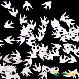 Confettis de table colombe blanche
