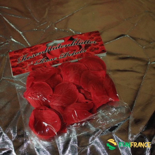 FUNFRANCE - Articles de fête et produits Hi-Tech : Pétales de fleur sachet de 100 pièces ROUGE - 1€ - Pétales de fleur sachet de