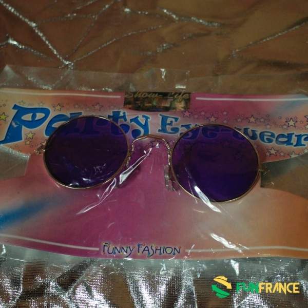 FUNFRANCE - Articles de fête et produits Hi-Tech : Lunettes de fête Hippy violettes - 1.791667€ - Lunettes de fête Hippy violett