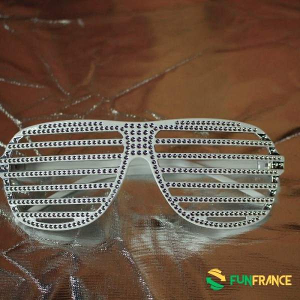 FUNFRANCE - Articles de fête et produits Hi-Tech : Lunettes strass à barreau - 2.041667€ - Lunettes plastique avec barreaux de c