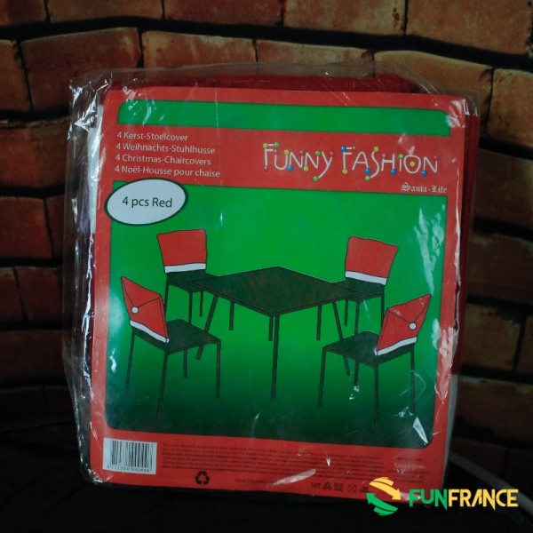 FUNFRANCE - Articles de fête et produits Hi-Tech : House de chaises Noël - 1.5€ - Housse de chaise Noël en feutrine épaisse avec