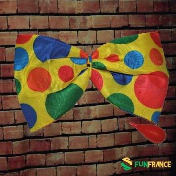 FUNFRANCE - Articles de fête et produits Hi-Tech : Noeud papillon clown 32cm avec poire jet d'eau - 2.666667€ - Noeud papillon c