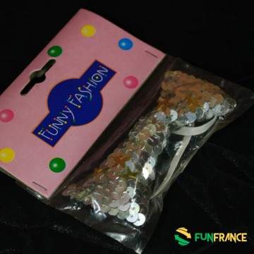 FUNFRANCE - Articles de fête et produits Hi-Tech : Noeud papillon paillettes argent - 1.625€ - Noeud papillon paillettes argent