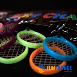 Porte clefs raquette de tennis couleur 5,5cm