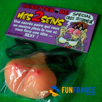 FUNFRANCE - Articles de fête et produits Hi-Tech : Lunettes gag de mes 2 seins - 3.208333€ - Paire de lunettes en plastique avec