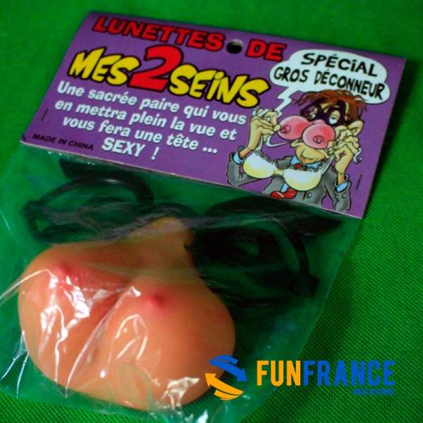 FUNFRANCE - Articles de fête et produits Hi-Tech : Lunettes gag de mes 2 seins - 3.208333€ - Paire de lunettes en plastique avec
