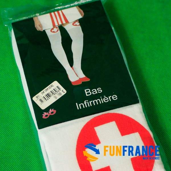FUNFRANCE - Articles de fête et produits Hi-Tech : Paire de bas "infirmière" - 3.083333€ - Paire de bas "Infirmière" - Le must p