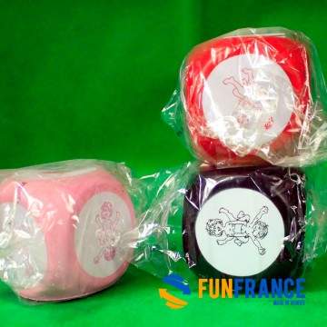 FUNFRANCE - Articles de fête et produits Hi-Tech : Dés Kamasutra mousse souple 7cm - 2.708333€ - Jeu de dé KamaSutra 6 faces ave