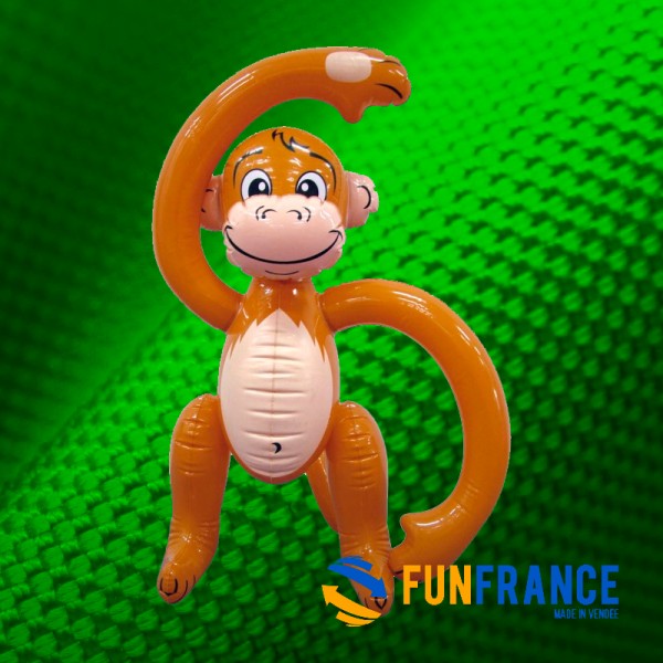 FUNFRANCE - Articles de fête et produits Hi-Tech : Singe gonflable 60x 26cm - 3.833333€ - Singe gonflable de 60cm. A accrocher o