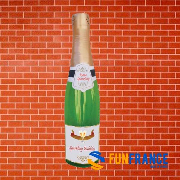 FUNFRANCE - Articles de fête et produits Hi-Tech : Bouteille gonflable "Champagne" 75cm - 4€ - bouteille de champagne gonflable 