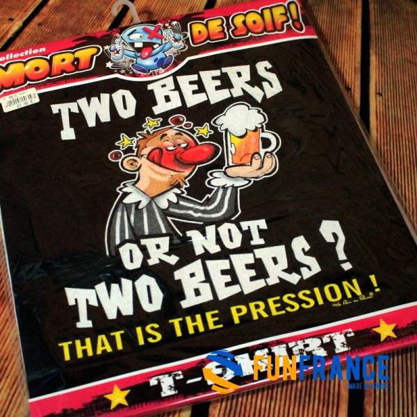 FUNFRANCE - Articles de fête et produits Hi-Tech : T-shirt humour TWO BEER - 11.583333€ - T-shirt humour "Two Beer" dans la coll