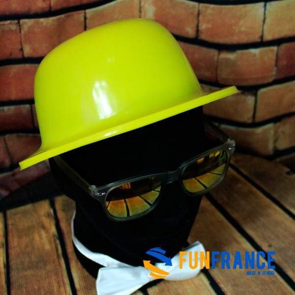 FUNFRANCE - Articles de fête et produits Hi-Tech : Chapeau melon plastique enfant Jaune - 1.625€ - Chapeau melon plastique enfan