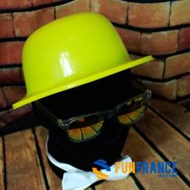 Chapeau melon plastique enfant Jaune