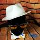 FUNFRANCE - Articles de fête et produits Hi-Tech : Chapeau Borsalino plastique mousse BLANC - 1.541667€ - Chapeau Borsalino plas