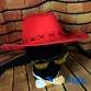 FUNFRANCE - Articles de fête et produits Hi-Tech : Chapeau Cowboy Rouge imitation cuir - 2.383333€ - Chapeau de Cowboy imitation