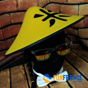 FUNFRANCE - Articles de fête et produits Hi-Tech : Chapeau chinois conique JAUNE - 2.875€ - Chapeau chinois conique JAUNE avec i