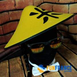 Chapeau chinois conique JAUNE