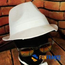Chapeau Ska tressé blanc