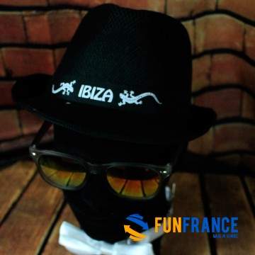 FUNFRANCE - Articles de fête et produits Hi-Tech : Chapeau IBIZA noir - 2.875€ - Chapeau tendance IBIZA noir. Taille unique