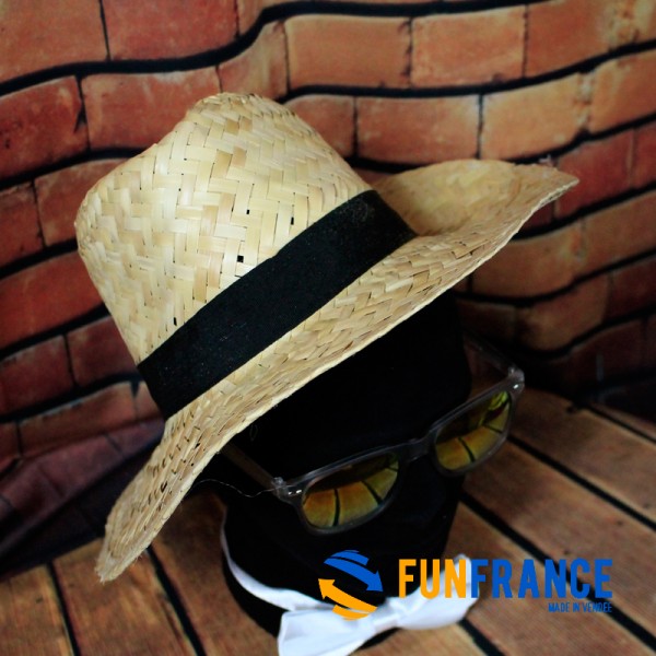 FUNFRANCE - Articles de fête et produits Hi-Tech : Chapeau Al Capone en paille NATURE - 2.041667€ - Chapeau Al Capone en paille 