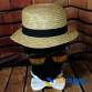 FUNFRANCE - Articles de fête et produits Hi-Tech : Chapeau de campagne paille nature - 2€ - Chapeau de campagne/canotier avec ba