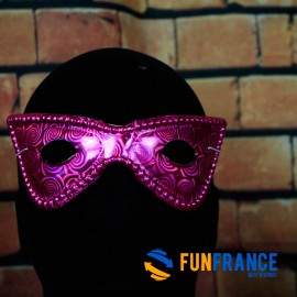 Masque loup carnaval violet