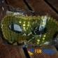 FUNFRANCE - Articles de fête et produits Hi-Tech : Masque loup paillettes et strass Doré - 0.916667€ - Masque loup PVC rigide pa