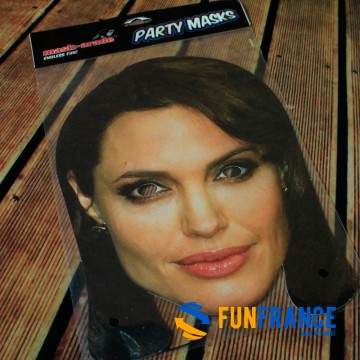 FUNFRANCE - Articles de fête et produits Hi-Tech : Masque carton STARS "Angelina Jolie" - 4.916667€ - Déguisez vous en votre Sta