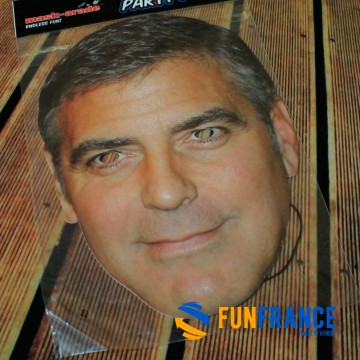 FUNFRANCE - Articles de fête et produits Hi-Tech : Masque carton STARS "Georges Clooney" - 4.916667€ - Déguisez vous en votre St