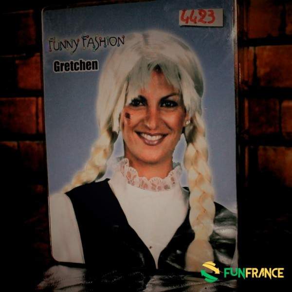 FUNFRANCE - Articles de fête et produits Hi-Tech : Perruque blonde long "Gretchen" - 9.916667€ - Perruque blonde , cheveux longs