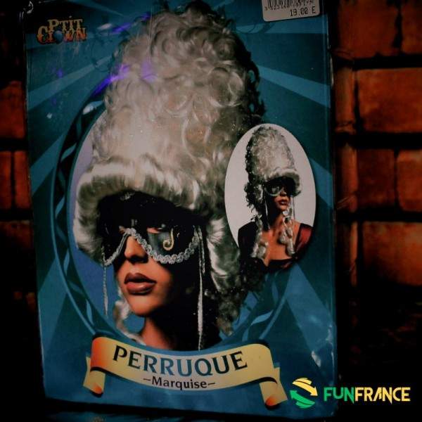 FUNFRANCE - Articles de fête et produits Hi-Tech : Perruque Marquis blanche - 10.75€ - Prenez de la hauteur avec cette perruque 