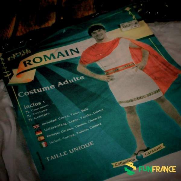FUNFRANCE - Articles de fête et produits Hi-Tech : Déguisement costume Romain - 20.833333€ - Déguisement costume Romain (taille 