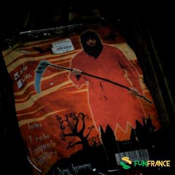 FUNFRANCE - Articles de fête et produits Hi-Tech : Déguisement la faucheuse orange (3 pièces) - 8.25€ - Déguisement la faucheuse